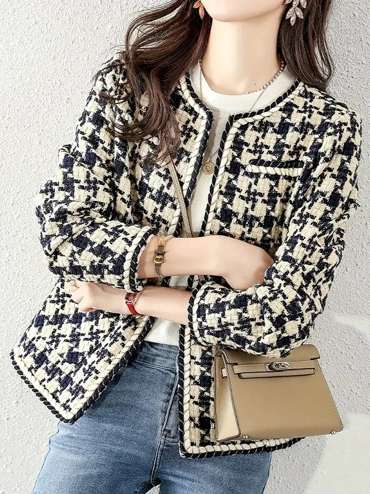 Gemusterter Blazer mit modernem Schnitt für Frauen Mivona