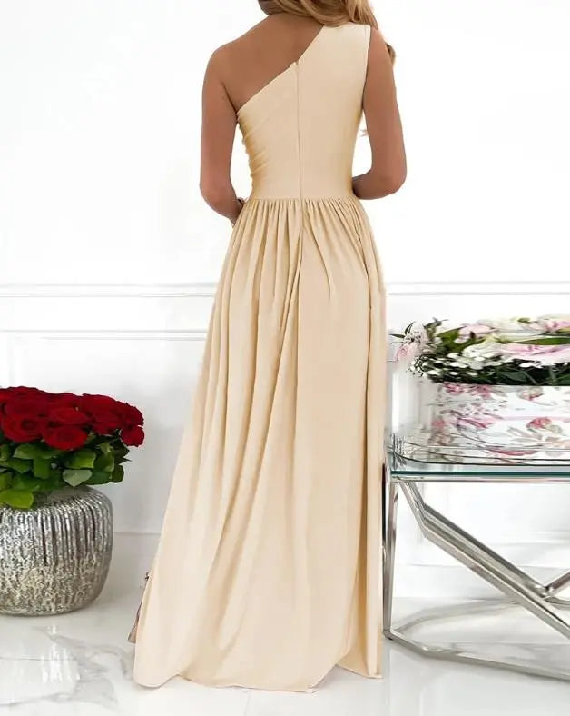 Schickes One-Shoulder Kleid mit markantem Schlitz für Damen Mivona