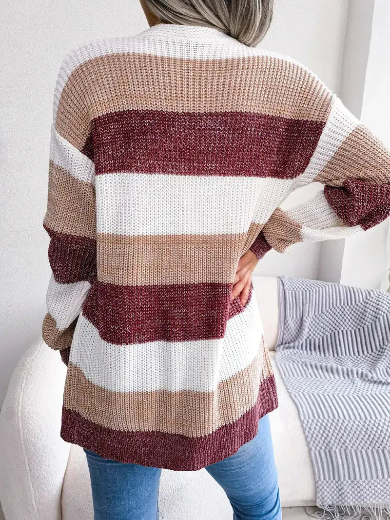 Gemütliche Strickjacke mit Offener Vorderseite für Frauen Mivona