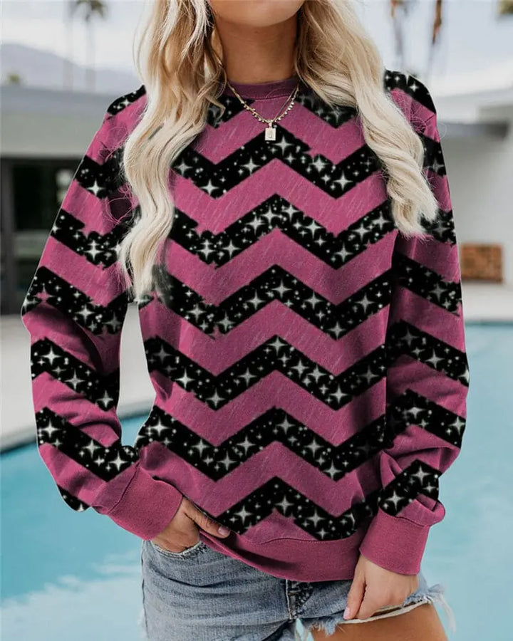 Modisches Baumwoll Sweatshirt mit Grafikprint für Frauen Mivona