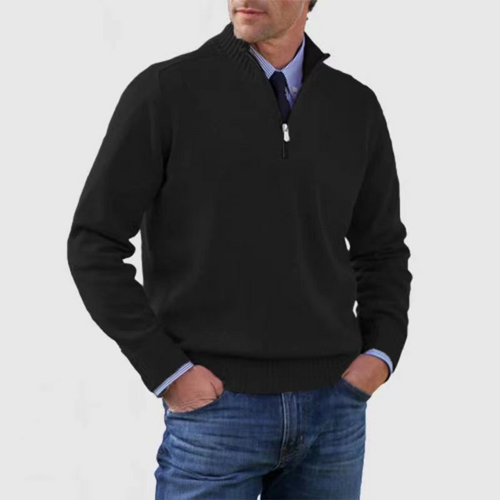 Pullover Herren Half Zip Modern | Warm Komfort Freizeit Mivona