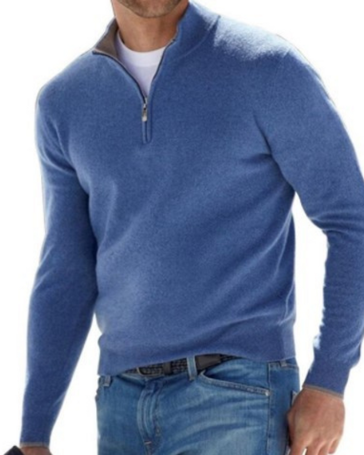 Halb-Zip Pullover Mit Hohem Kragen Für Herren Mivona