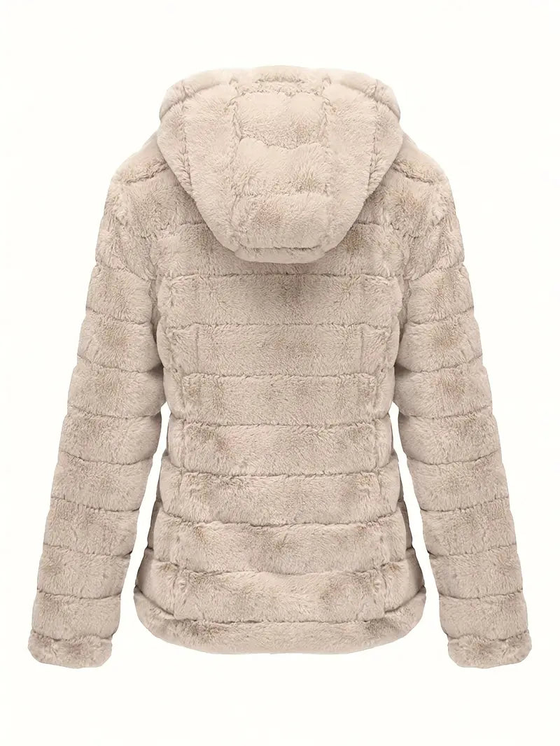 Warme Teddy-Jacke mit gemütlicher Kapuze Für Frauen Mivona