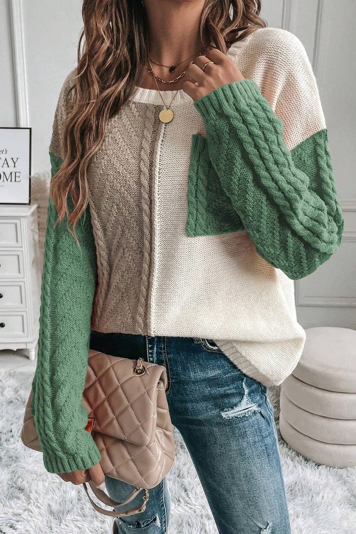 Eleganter Strickpullover mit V-Ausschnitt für Frauen Mivona