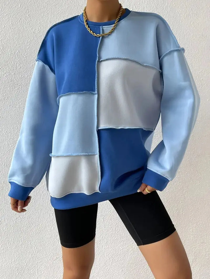 Color-Block-Sweatshirt mit Stylischer Passform für Damen Mivona