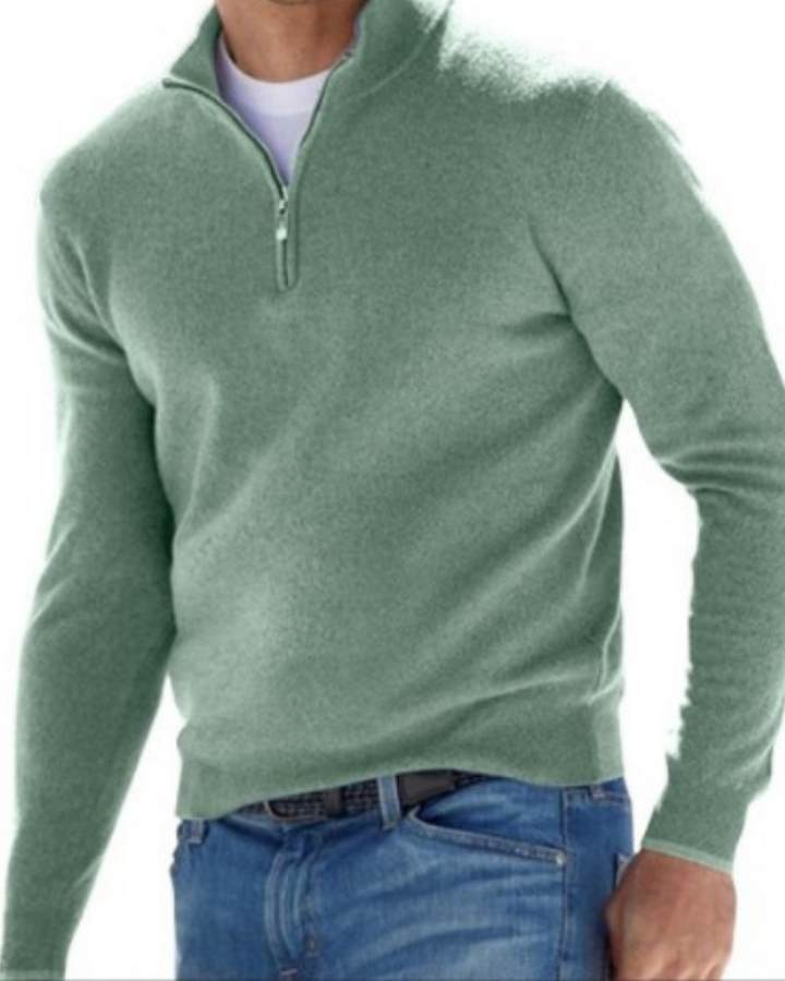 Halb-Zip Pullover Mit Hohem Kragen Für Herren Mivona