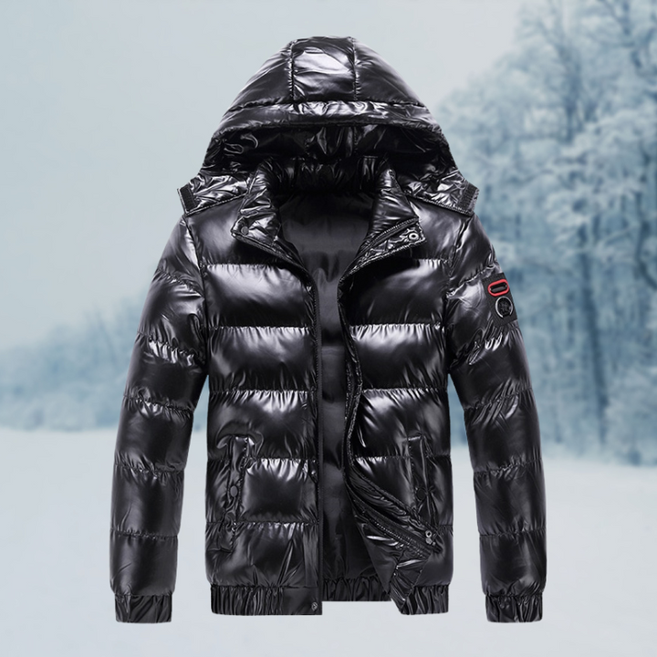 Herren Winterjacke | Glänzende Steppjacke Mit Kapuze Mivona