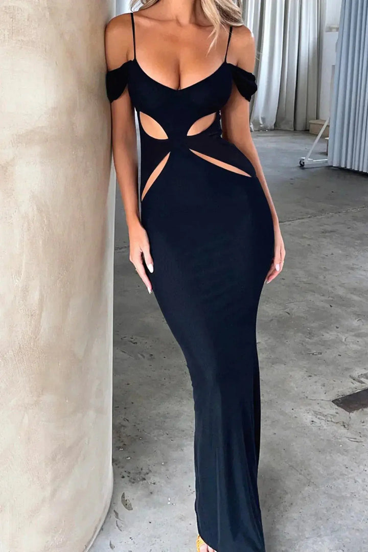 Maxikleid mit Cut Outs und Schlitz für Frauen Mivona