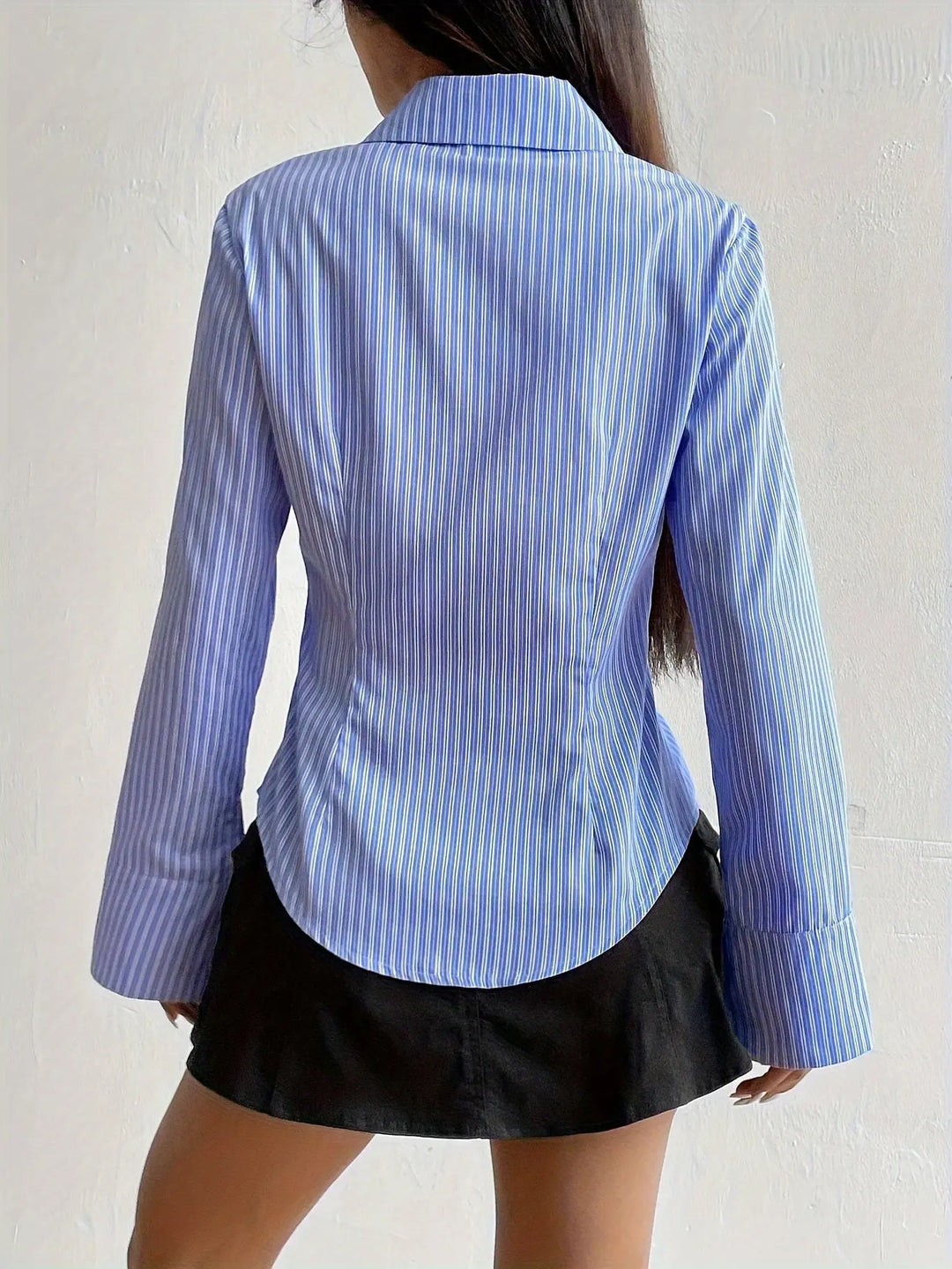 Polyester Poloshirt mit V Ausschnitt für Damen Mivona