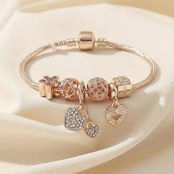 Modisches Armband mit Strasssteinen und Blumen für Damen Mivona