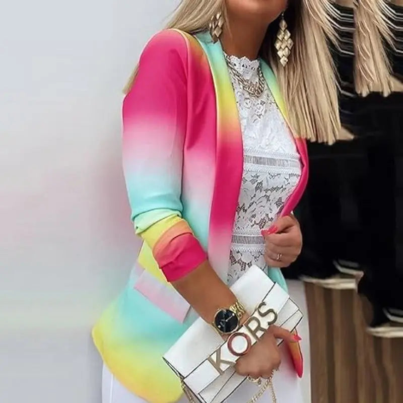 Klassischer Blazer mit langen Ärmeln und klarer Silhouette für Frauen Mivona