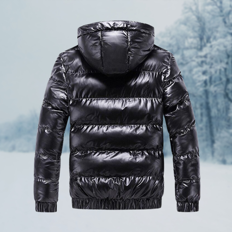 Herren Winterjacke | Glänzende Steppjacke Mit Kapuze Mivona