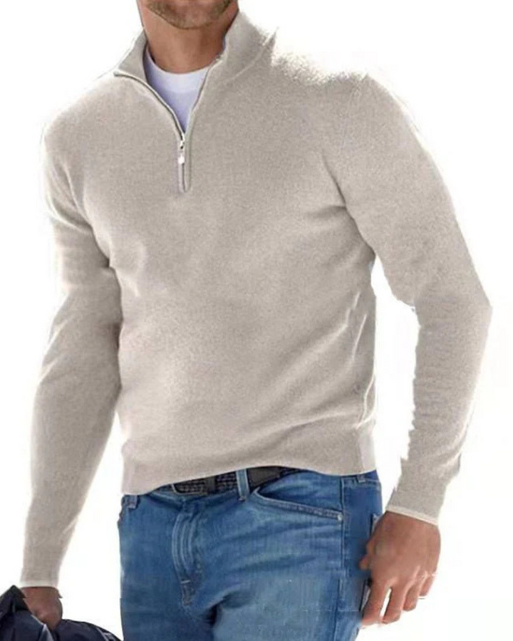 Halb-Zip Pullover Mit Hohem Kragen Für Herren Mivona