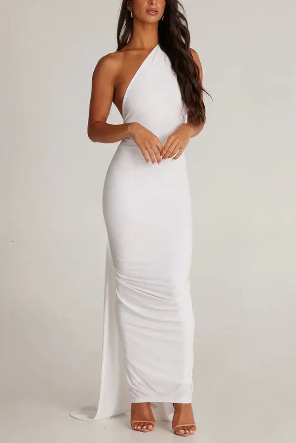 Serenity rückenfreies Maxikleid mit elegantem Fall für Damen Mivona