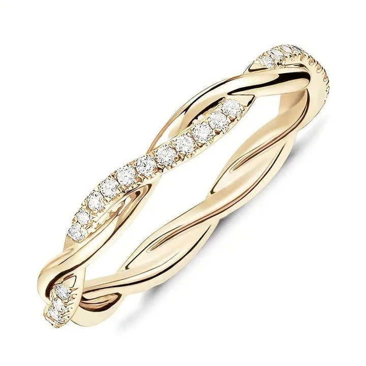 Geflochtener gedrehter Ring für Damen Mivona