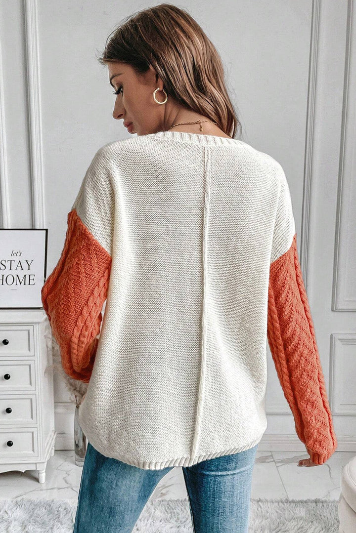 Eleganter Strickpullover mit V-Ausschnitt für Frauen Mivona