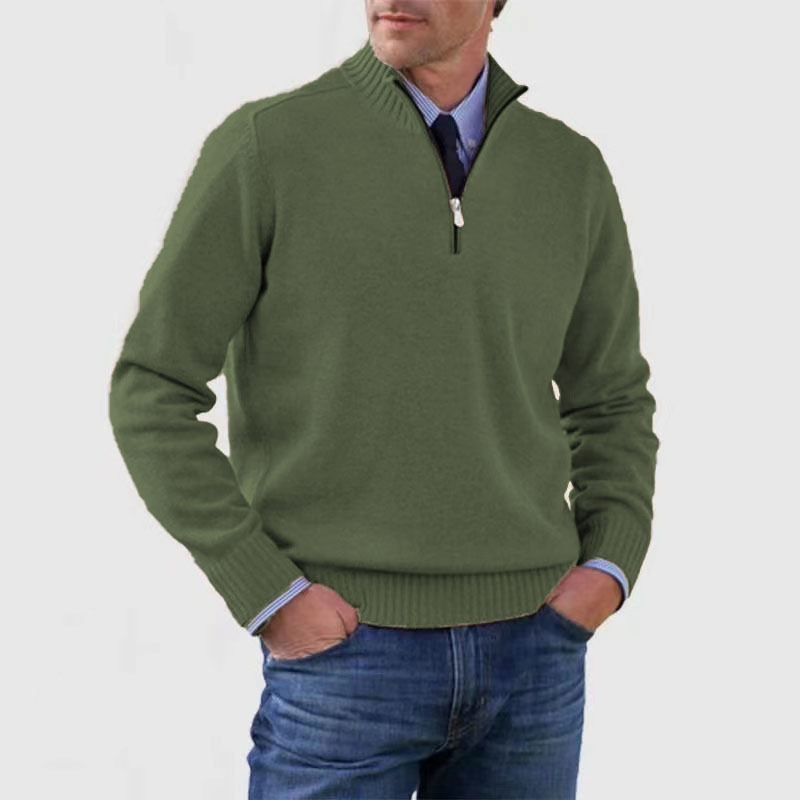 Pullover Herren Half Zip Modern | Warm Komfort Freizeit Mivona