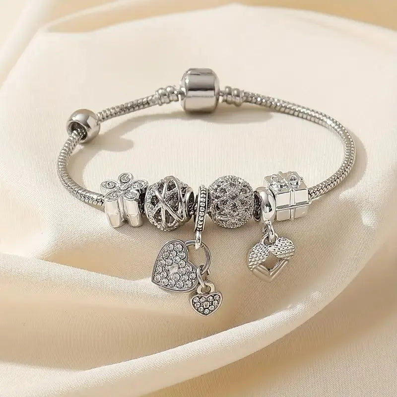 Modisches Armband mit Strasssteinen und Blumen für Damen Mivona