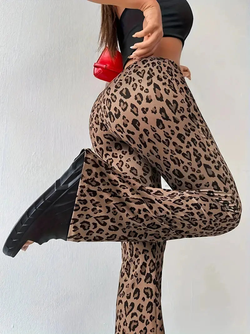 Leopardenmuster Hose mit auffälligem Stil für Frauen Mivona