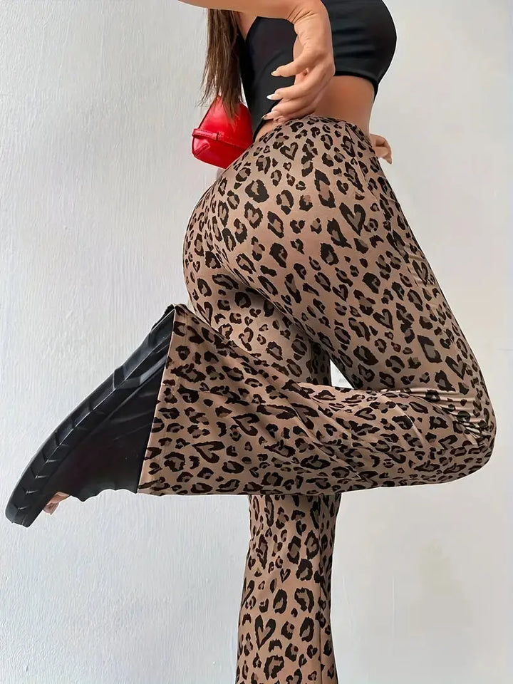 Leopardenmuster Hose mit auffälligem Stil für Frauen Mivona