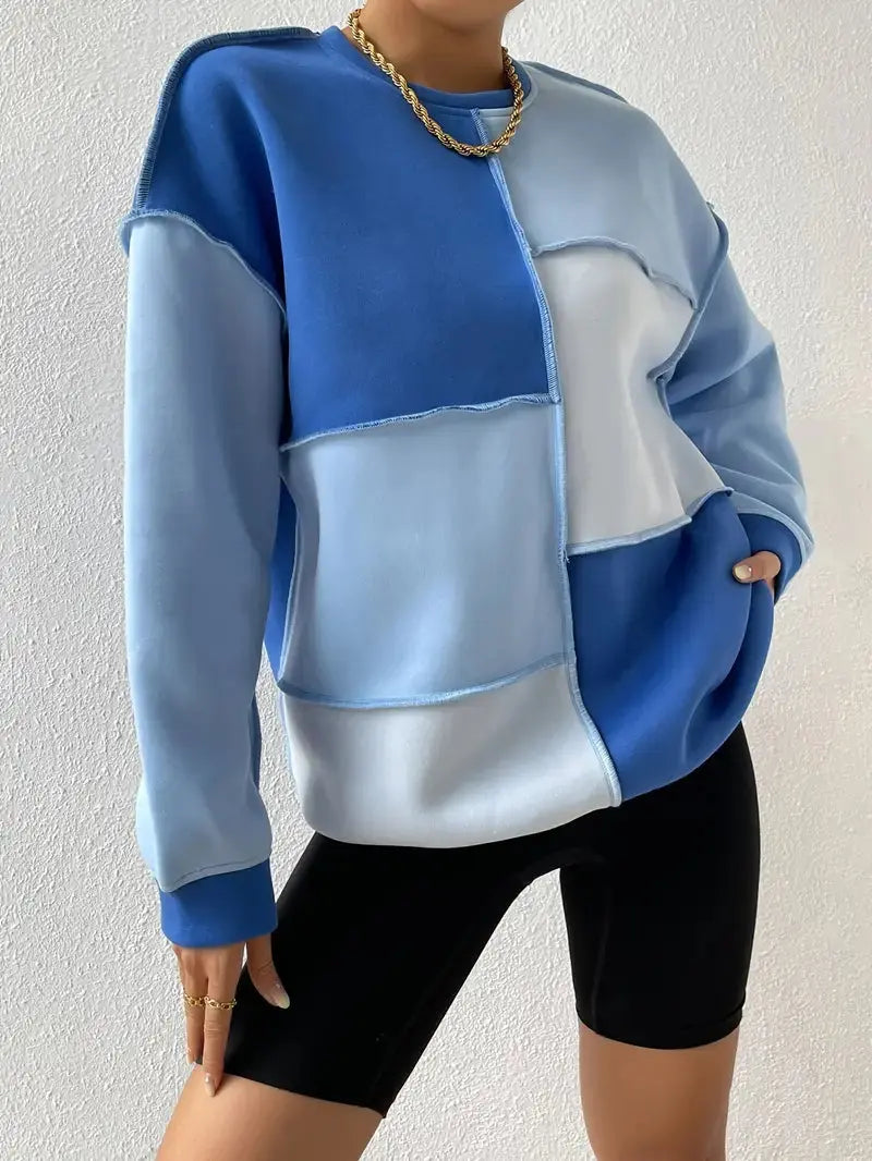 Color-Block-Sweatshirt mit Stylischer Passform für Damen Mivona
