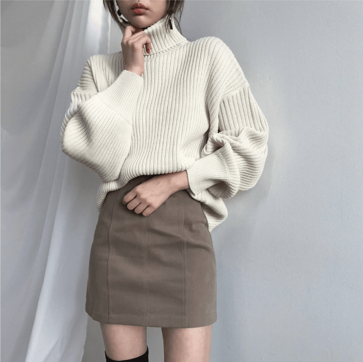 Rollkragenpullover für Frauen Mivona