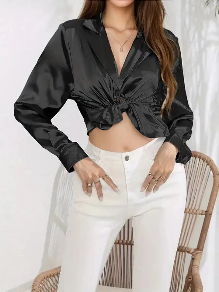 Bauchfreie Damenbluse mit schickem Design für Damen Mivona