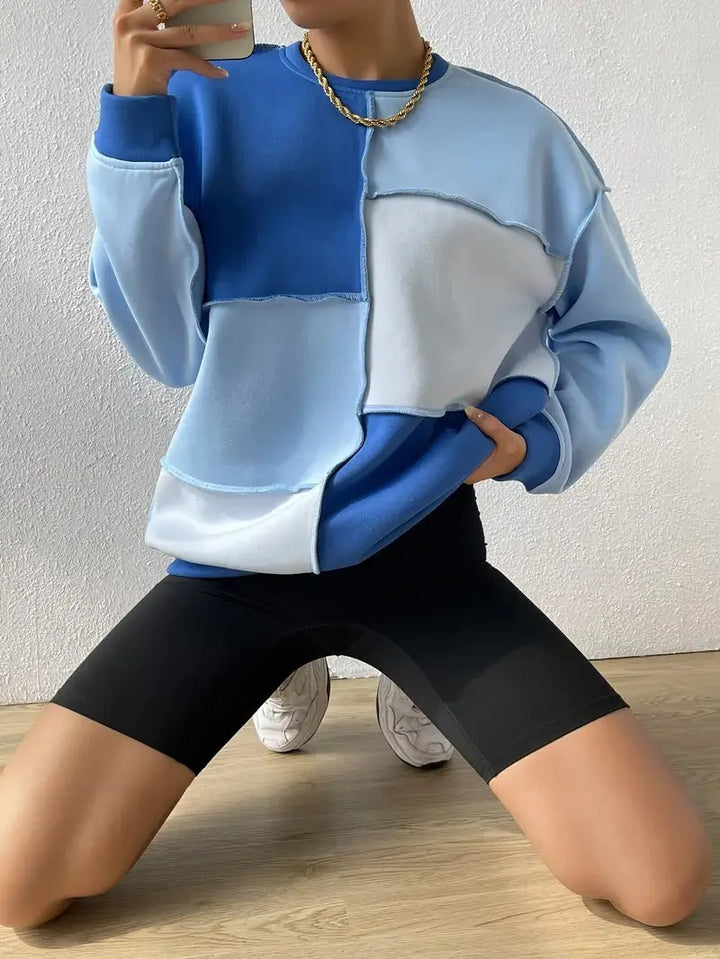 Color-Block-Sweatshirt mit Stylischer Passform für Damen Mivona