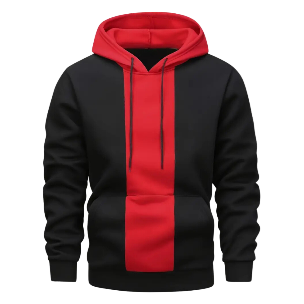 Callan | Heren tweekleurige hoodie met capuchon en trekkoord Mivona