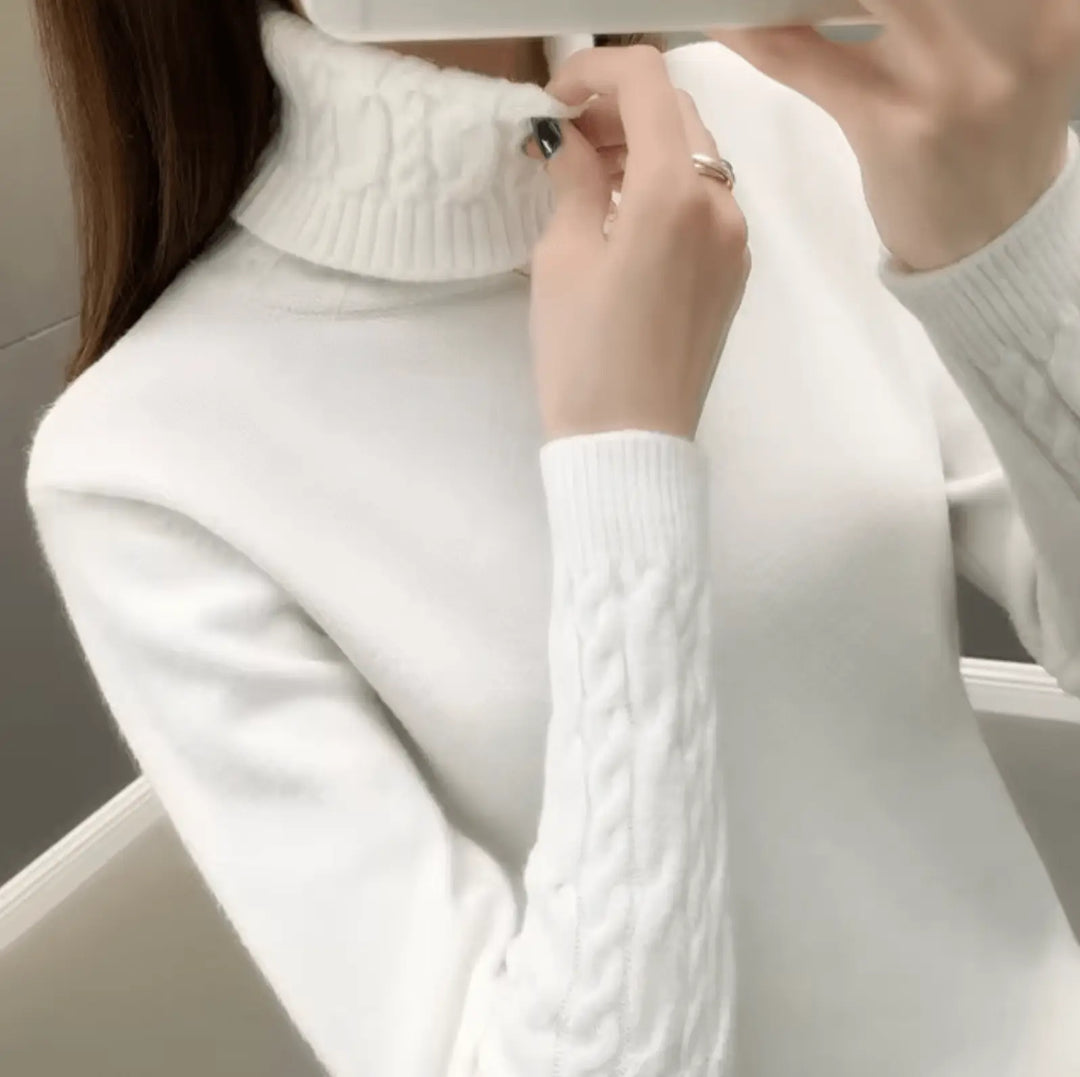 Klassischer Rollkragenpullover aus Wolle für Damen Mivona