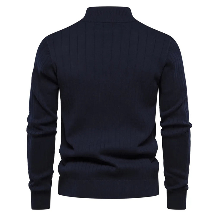 Strickpullover Mit Halbem Reißverschluss Für Herren | Langarm Mivona