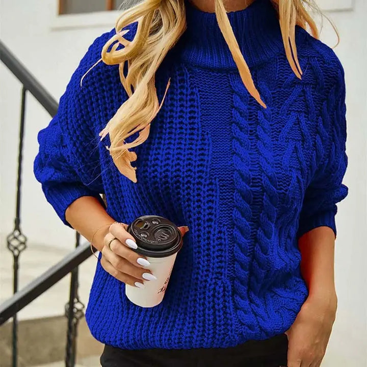Lockerer Zopfmuster-Strickpullover Für Frauen Mivona