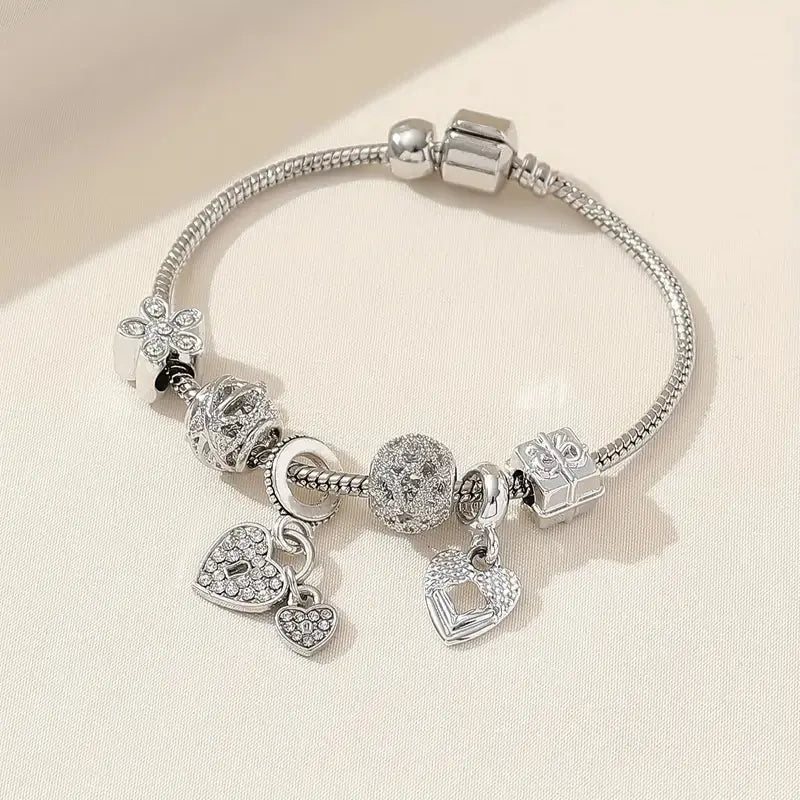 Modisches Armband mit Strasssteinen und Blumen für Damen Mivona
