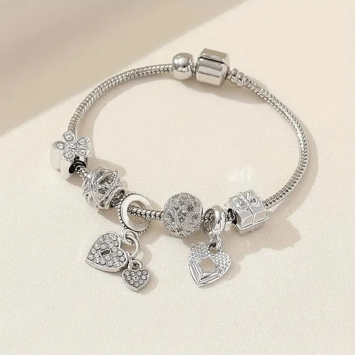 Modisches Armband mit Strasssteinen und Blumen für Damen Mivona