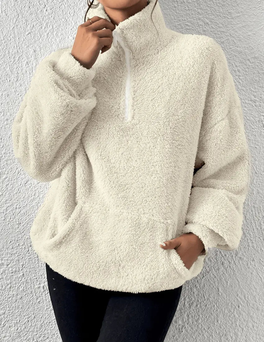 Warmer Fleece-Winterpullover Für Höchsten Kälteschutz Für Frauen Mivona