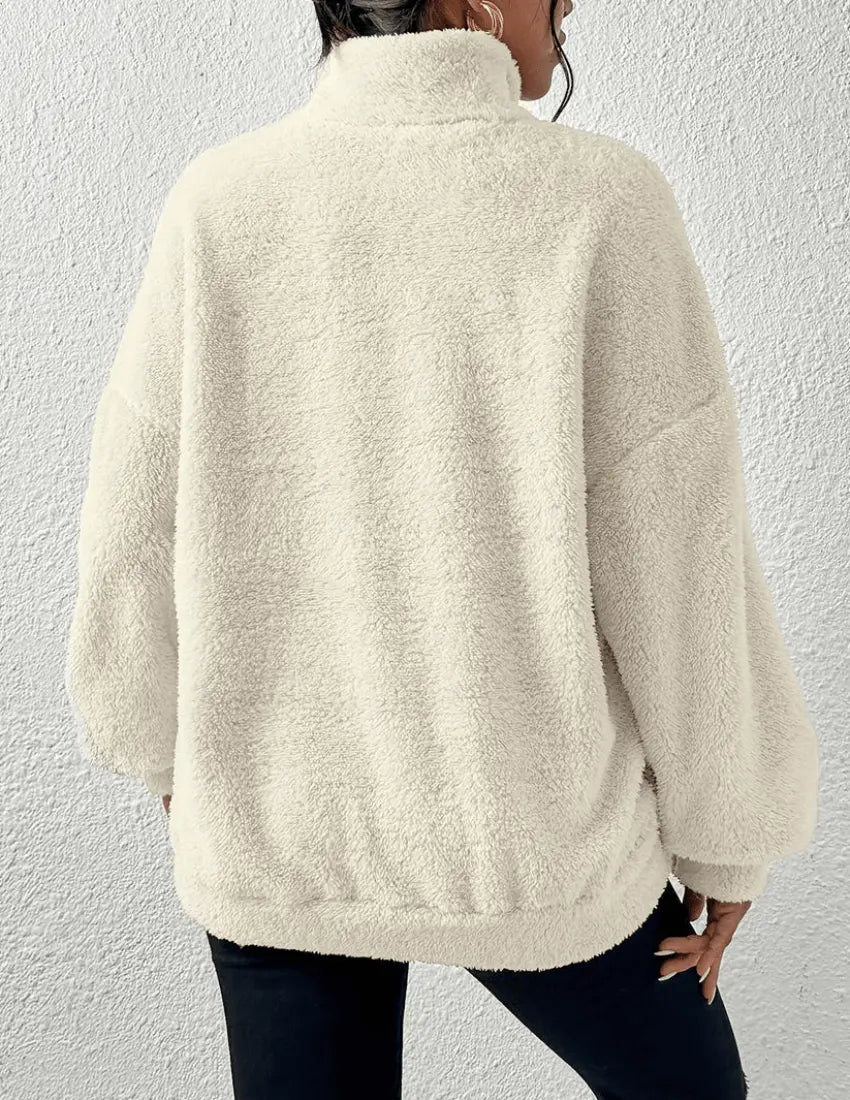 Warmer Fleece-Winterpullover Für Höchsten Kälteschutz Für Frauen Mivona