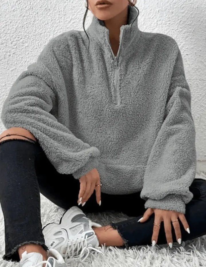 Warmer Fleece-Winterpullover Für Höchsten Kälteschutz Für Frauen Mivona