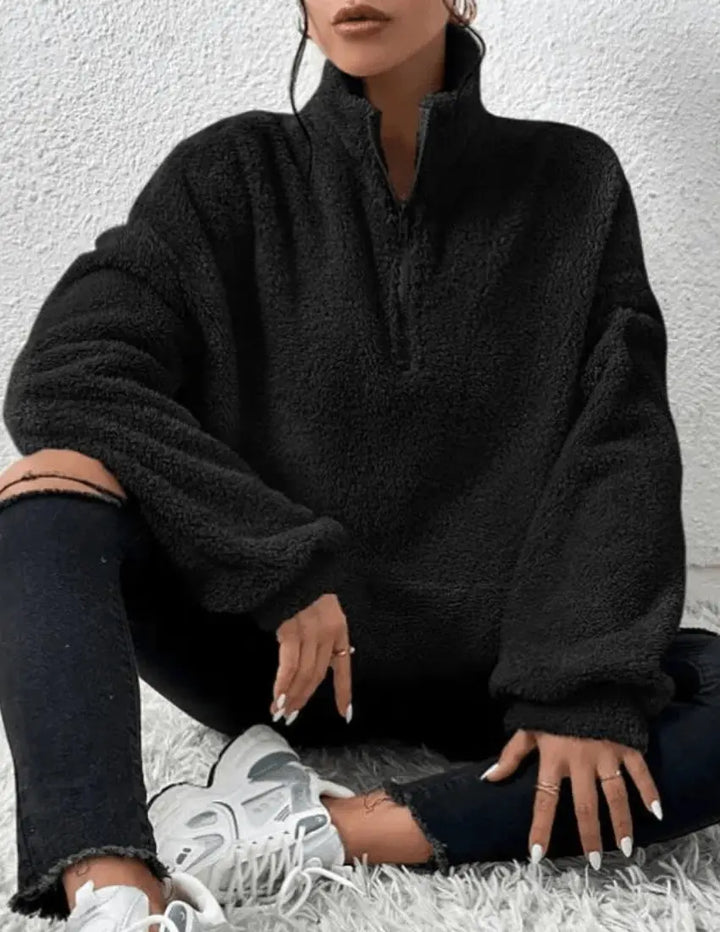 Warmer Fleece-Winterpullover Für Höchsten Kälteschutz Für Frauen Mivona