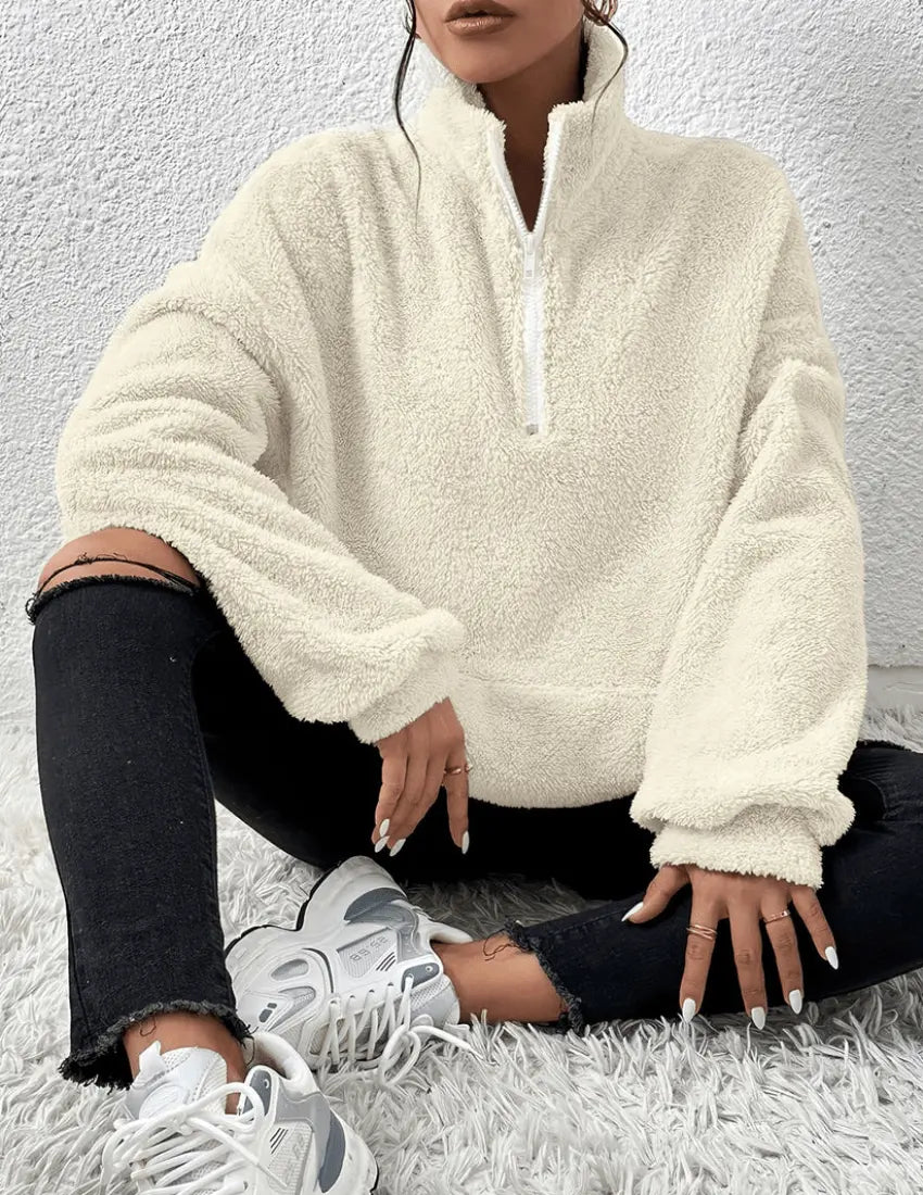 Warmer Fleece-Winterpullover Für Höchsten Kälteschutz Für Frauen Mivona