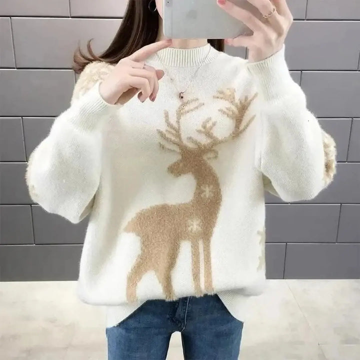 Bequemer Warmer Damen-Strickpullover Für Gemütliche Tage Mivona