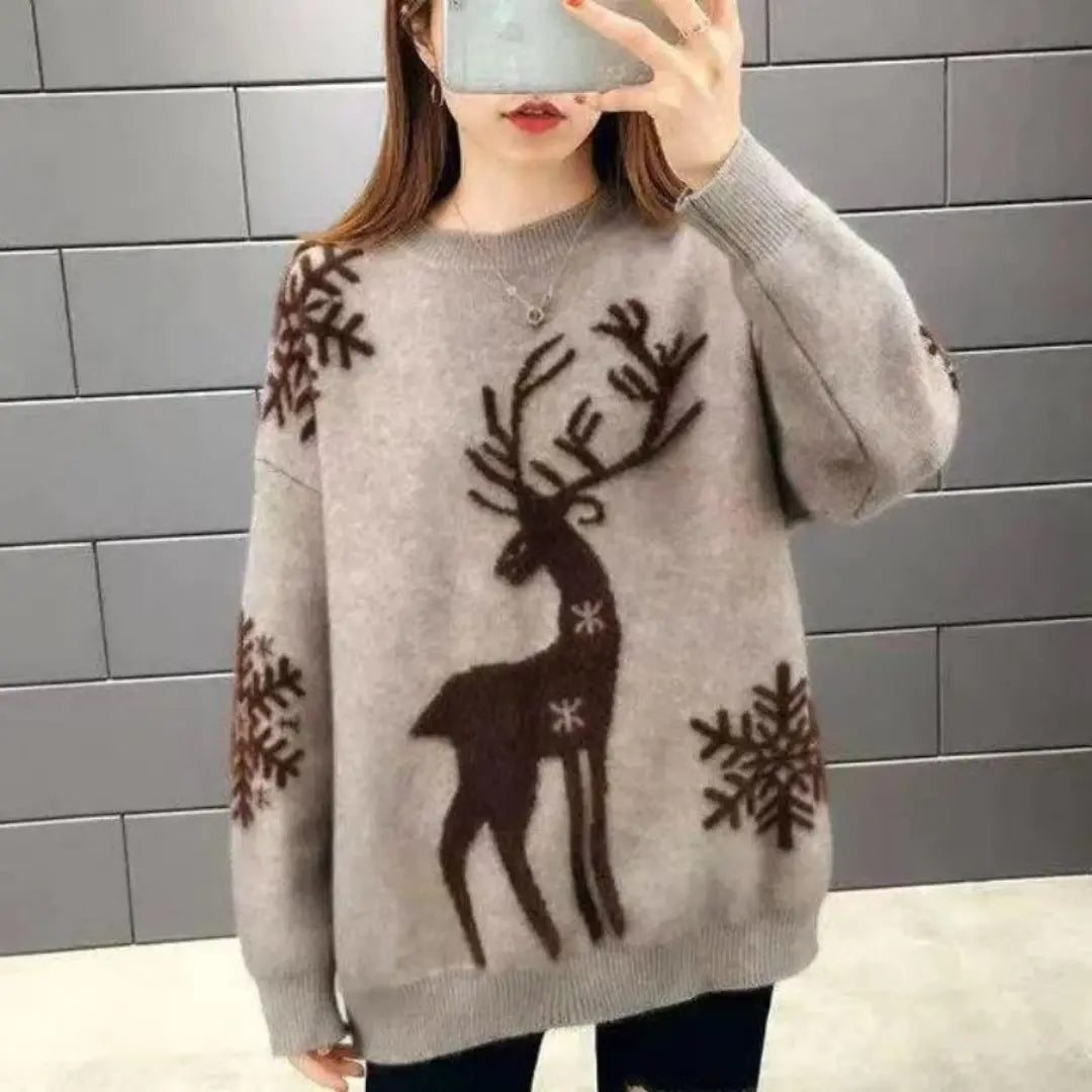 Bequemer Warmer Damen-Strickpullover Für Gemütliche Tage Mivona