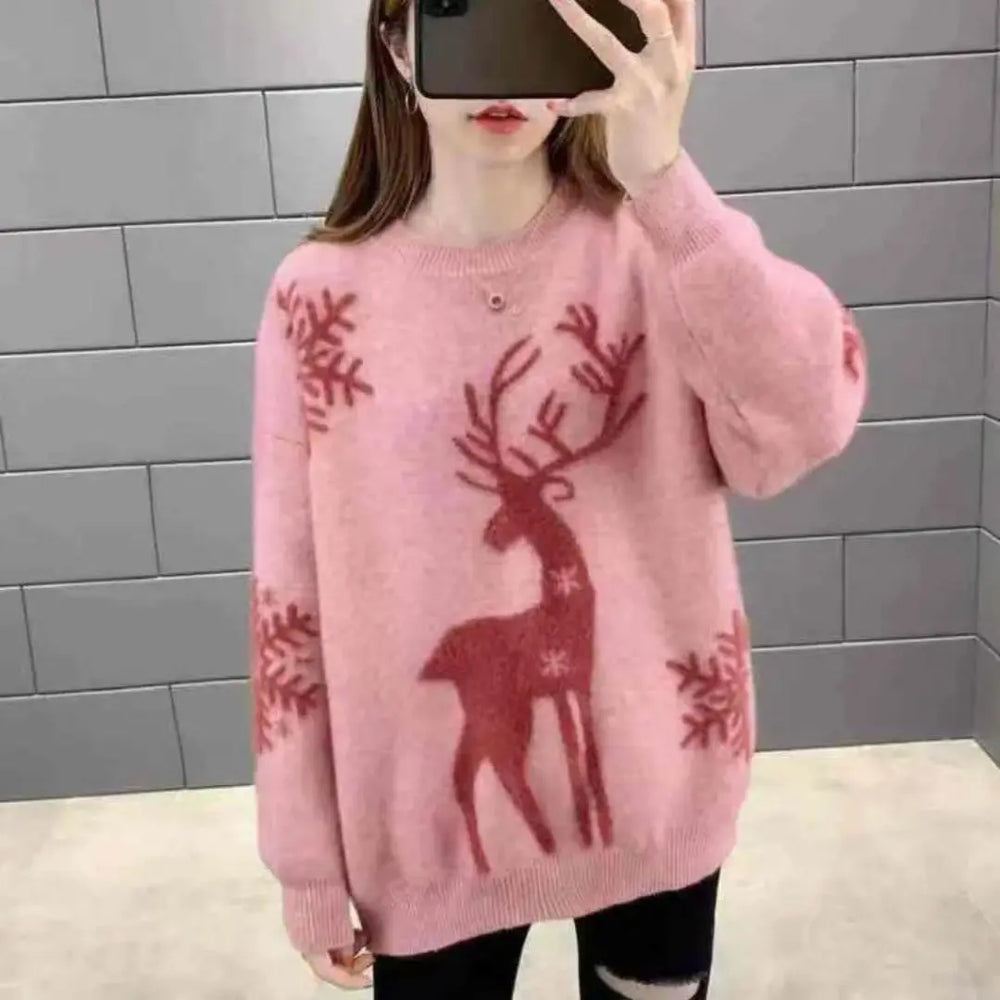 Bequemer Warmer Damen-Strickpullover Für Gemütliche Tage Mivona