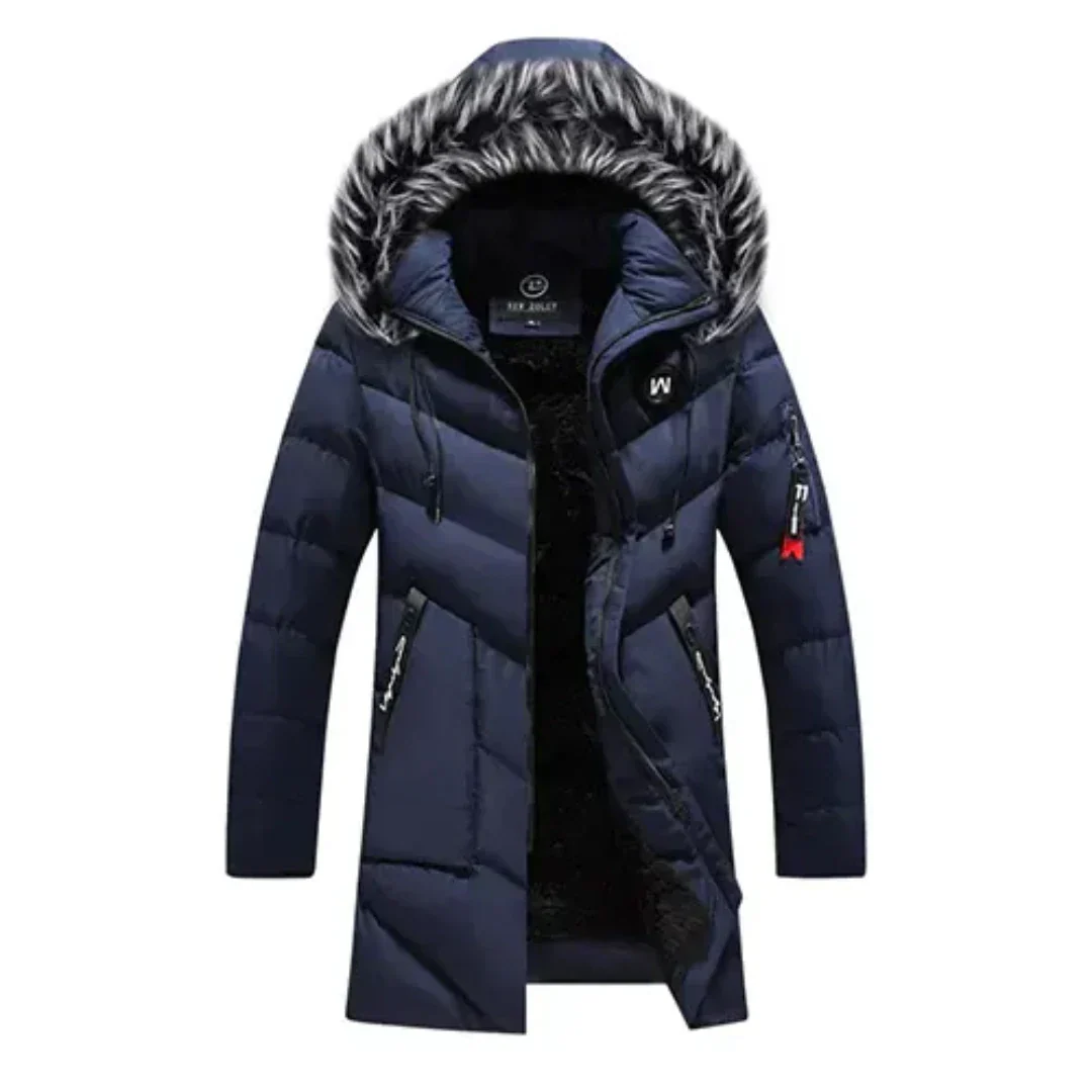 Puffer Winterjacke mit Fellkapuze für Herren Mivona