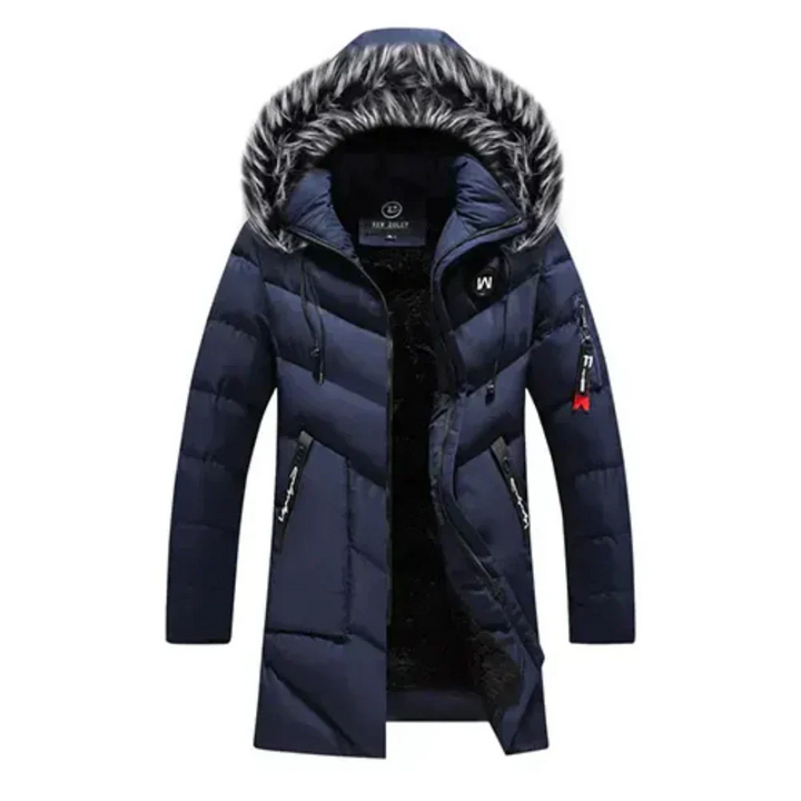 Puffer Winterjacke mit Fellkapuze für Herren Mivona