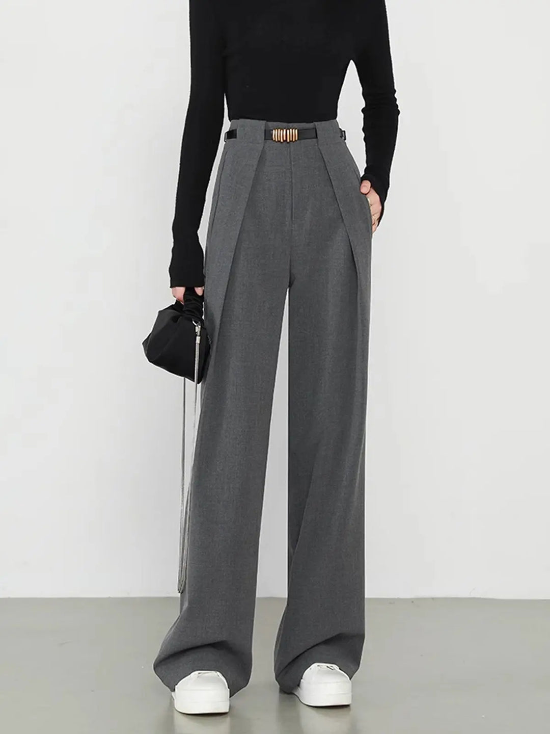 Elegante Stoffhose mit geradem Bein und praktischen Taschen für Frauen Mivona