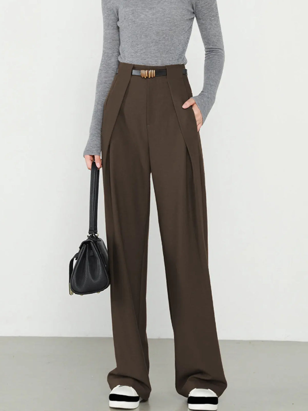 Elegante Stoffhose mit geradem Bein und praktischen Taschen für Frauen Mivona