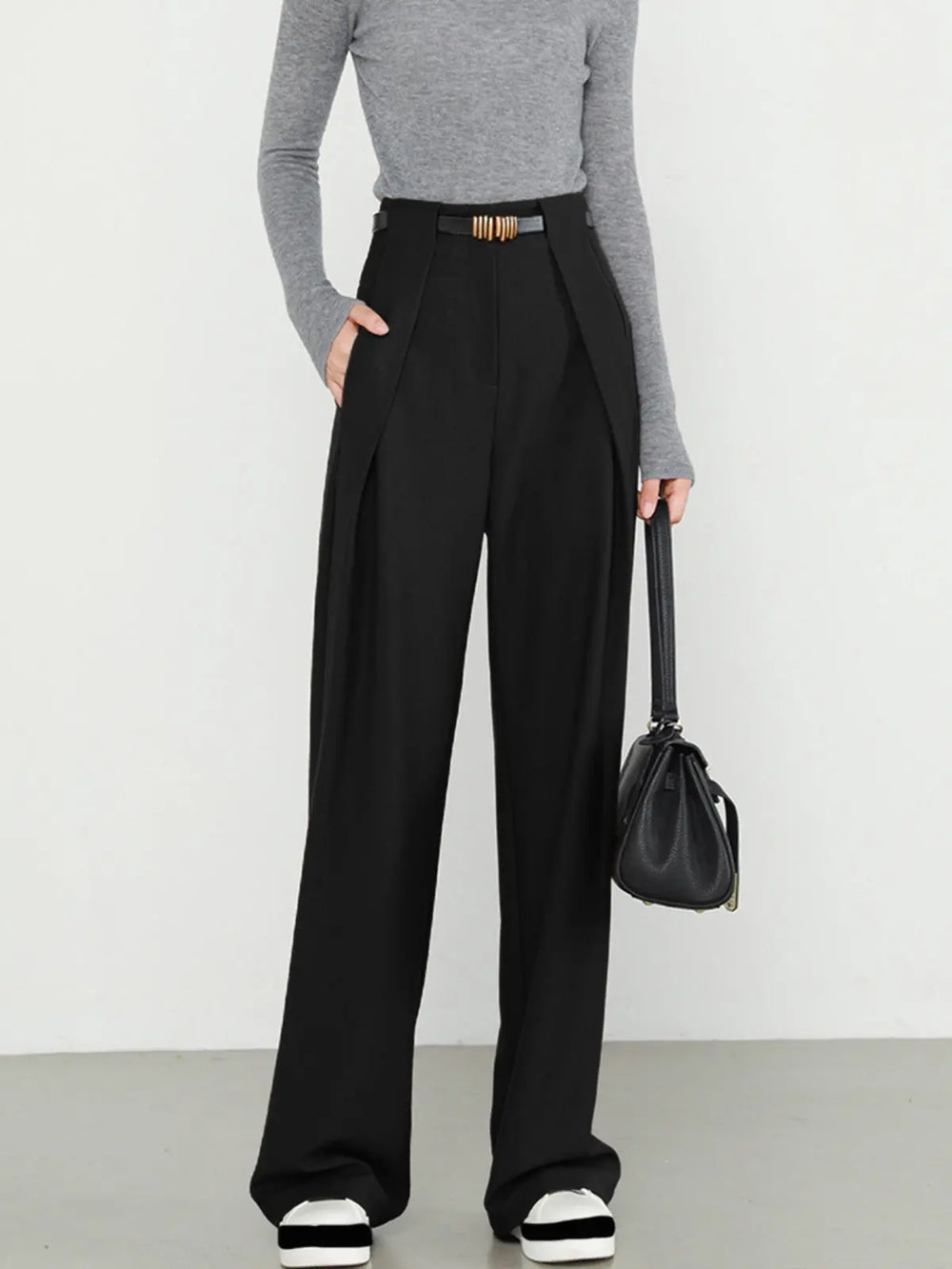 Elegante Stoffhose mit geradem Bein und praktischen Taschen für Frauen Mivona