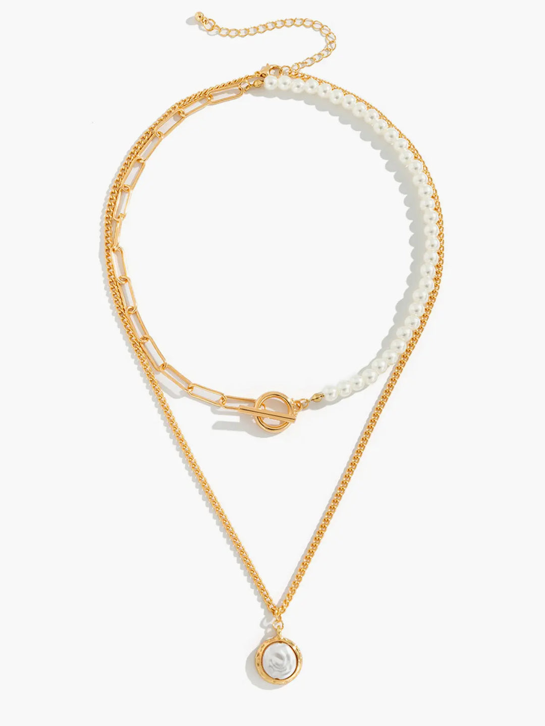 Perlenanhänger Halskette Set mit elegantem Stil für Damen Mivona