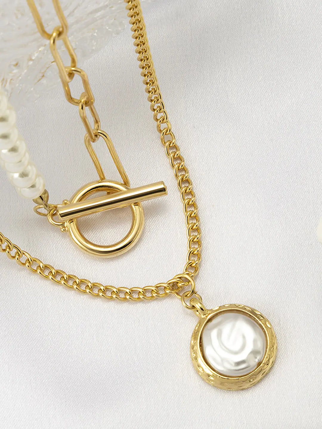 Perlenanhänger Halskette Set mit elegantem Stil für Damen Mivona