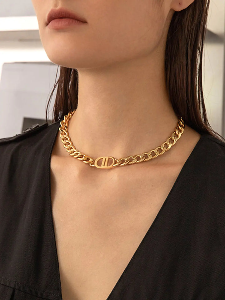 Doppelte D Halskette mit elegantem Design für Damen Mivona